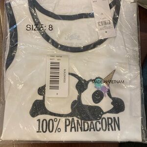 Justice sleeveless 100% PANDACORN shirt